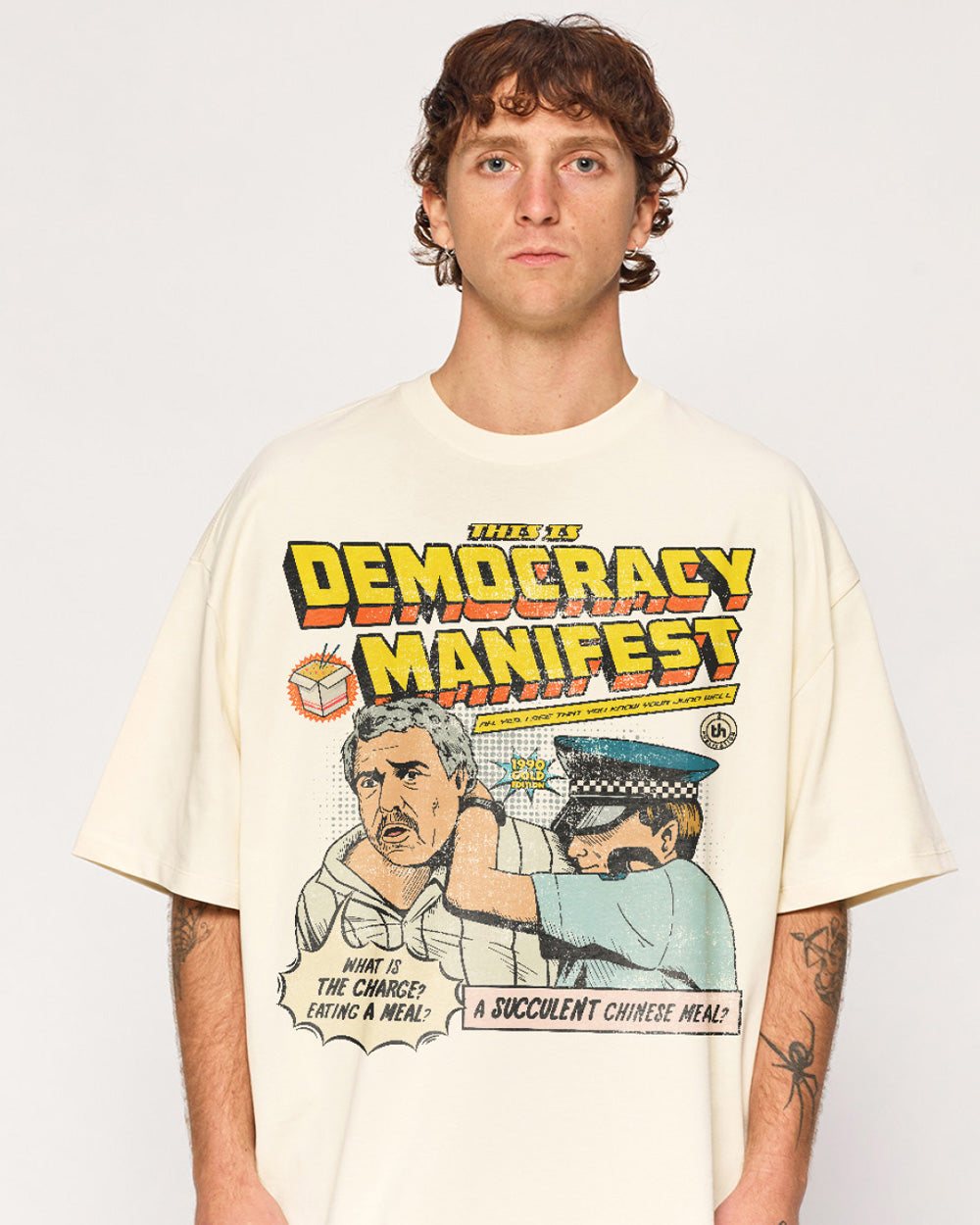 Democracy Manifest Oversized Graphic Tee - Unisex 100% Combed Cotton 275gsm