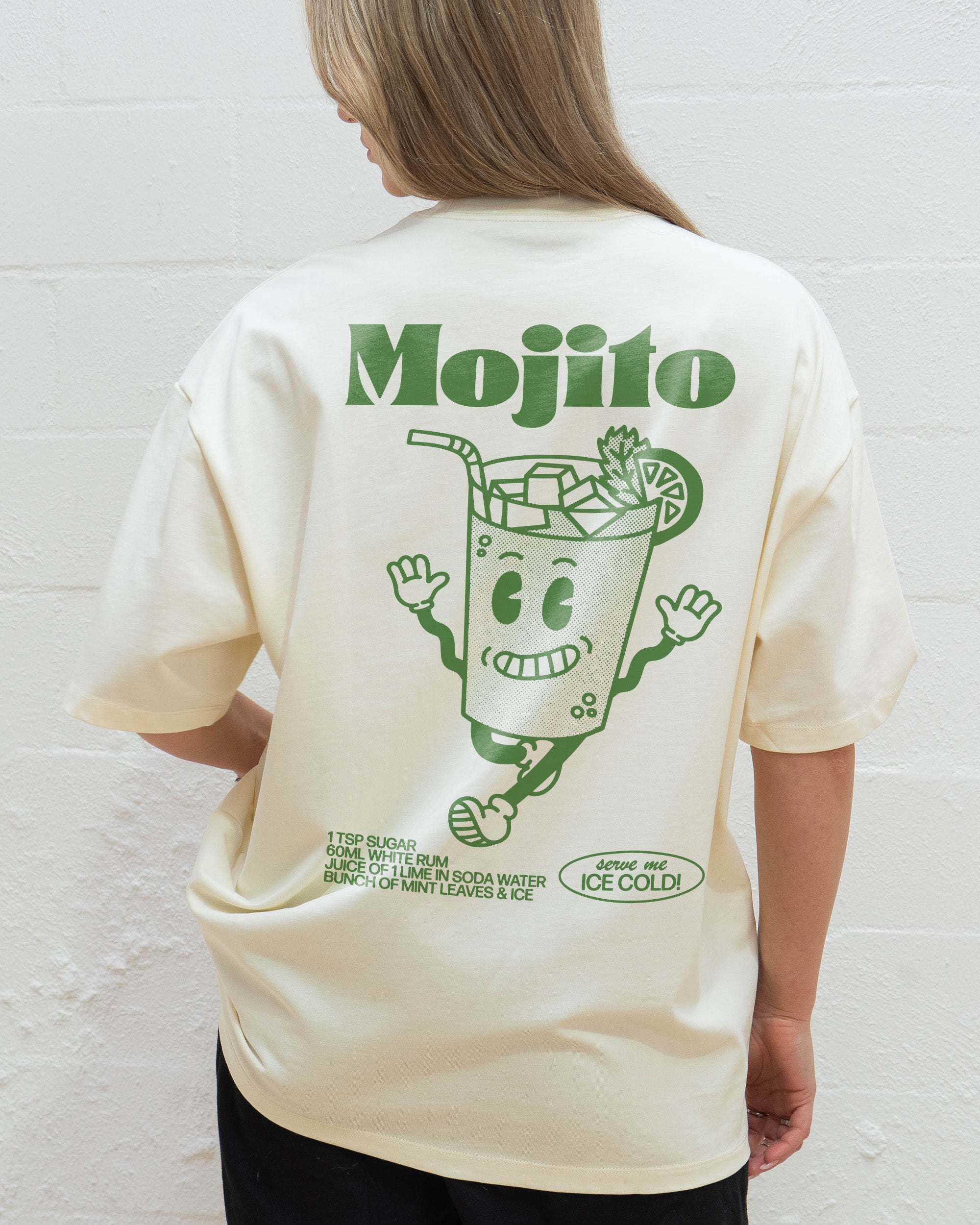 Mojito Oversized Tee - Premium 90s Graphic T-Shirt, Heavyweight 100% Combed Cotton, Unisex