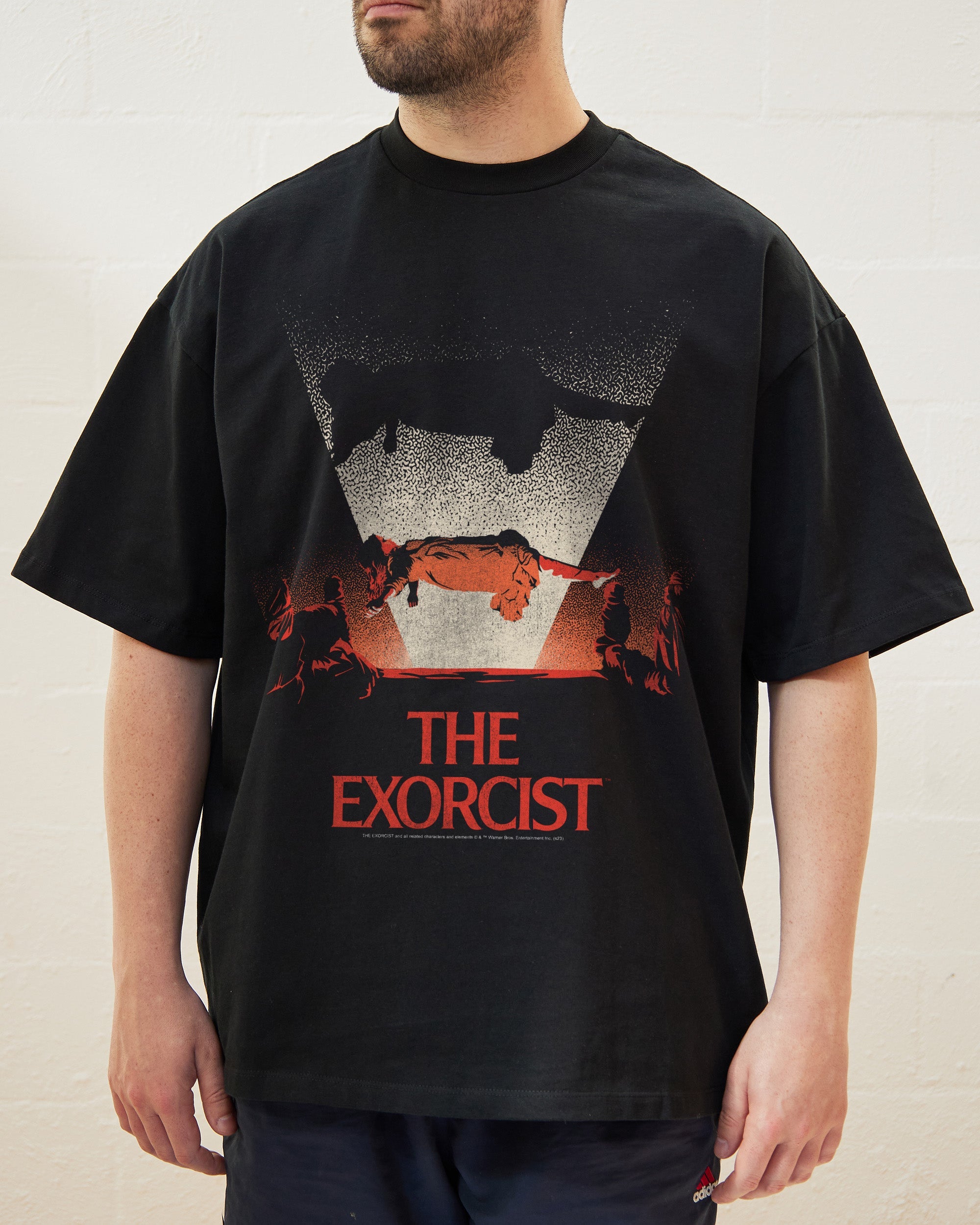 Retro Exorcist Oversized Graphic Tee - Unisex 90s Boxy Fit 100% Combed Cotton