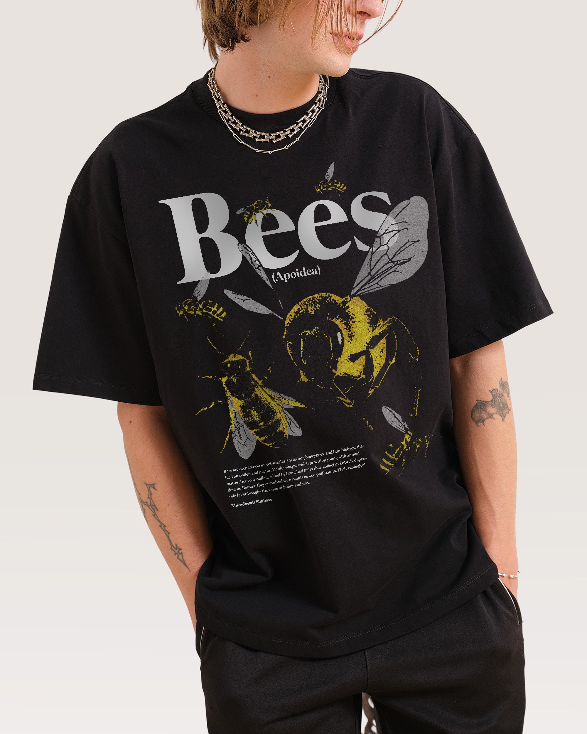 Specimen B: The Bee Oversized Graphic Tee - Unisex 100% Combed Cotton