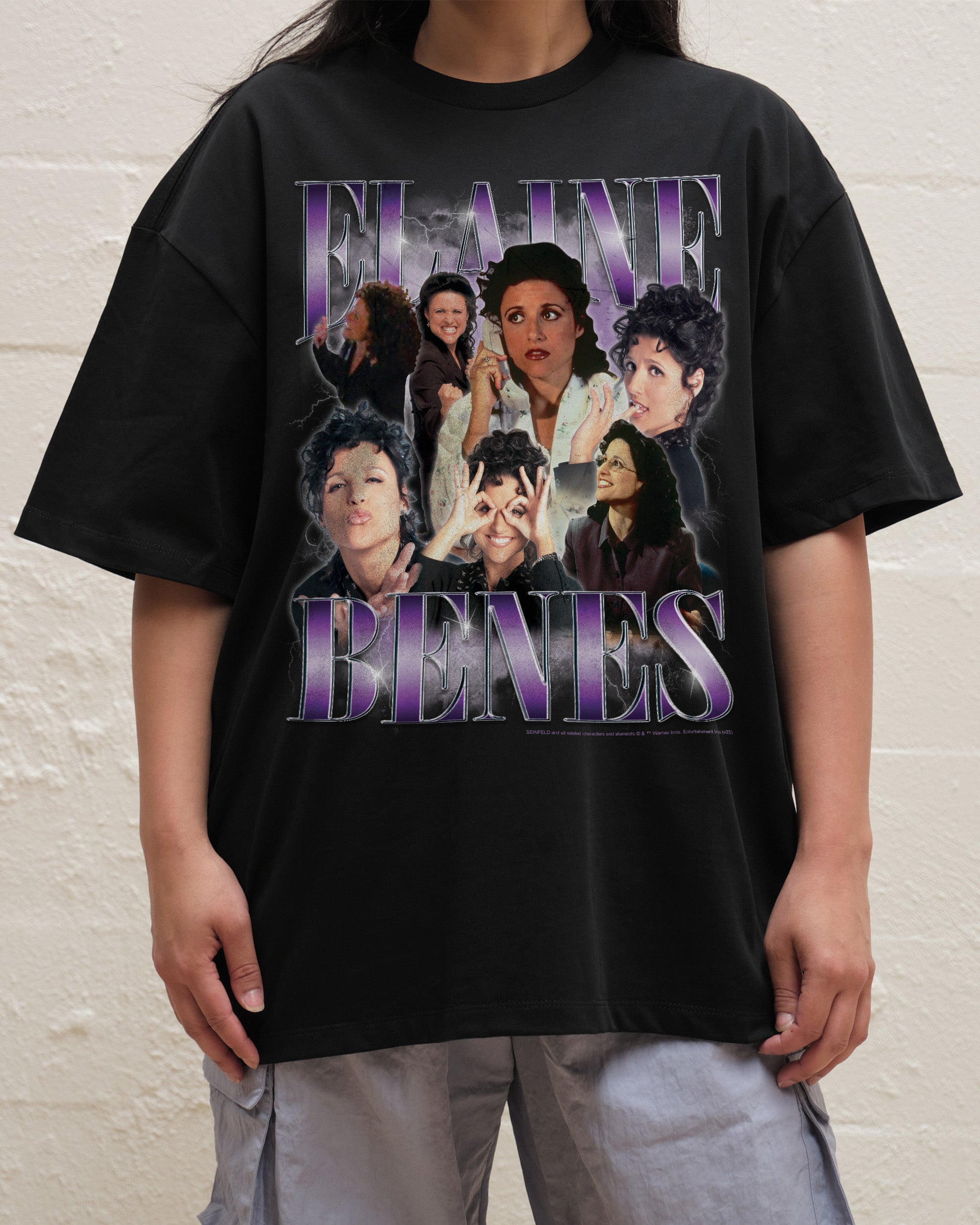 Vintage Elaine Oversized Graphic Tee - Seinfeld Collab, Unisex 90s Boxy Fit