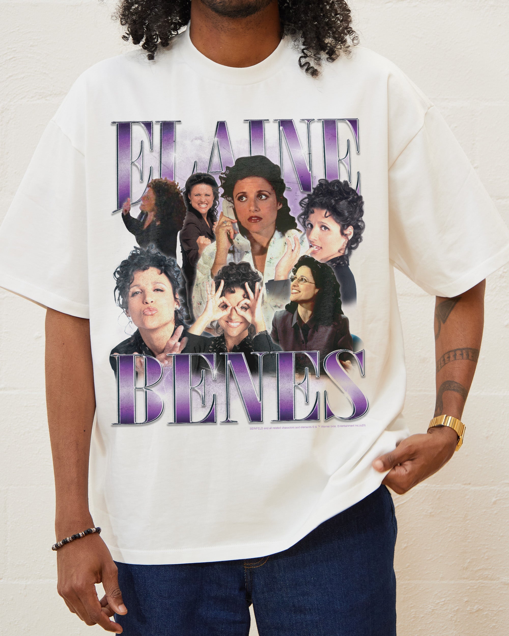 Vintage Elaine Oversized Graphic Tee - Seinfeld Collab, Unisex 90s Boxy Fit