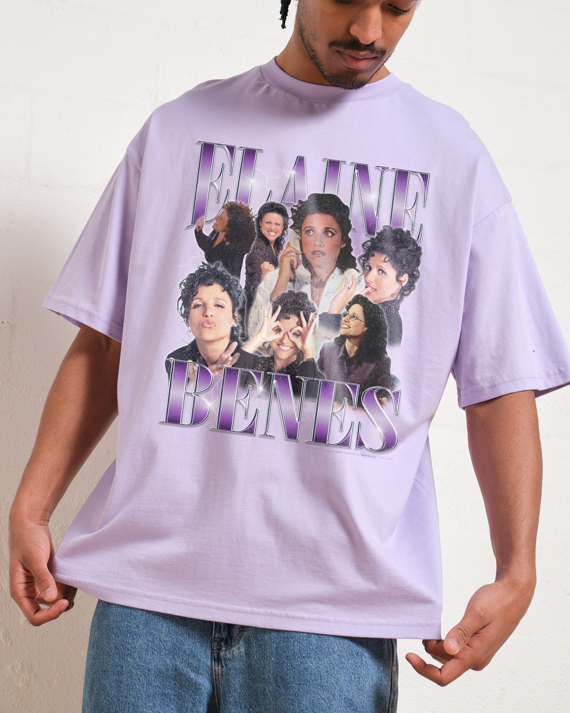Vintage Elaine Oversized Graphic Tee - Seinfeld Collab, Unisex 90s Boxy Fit