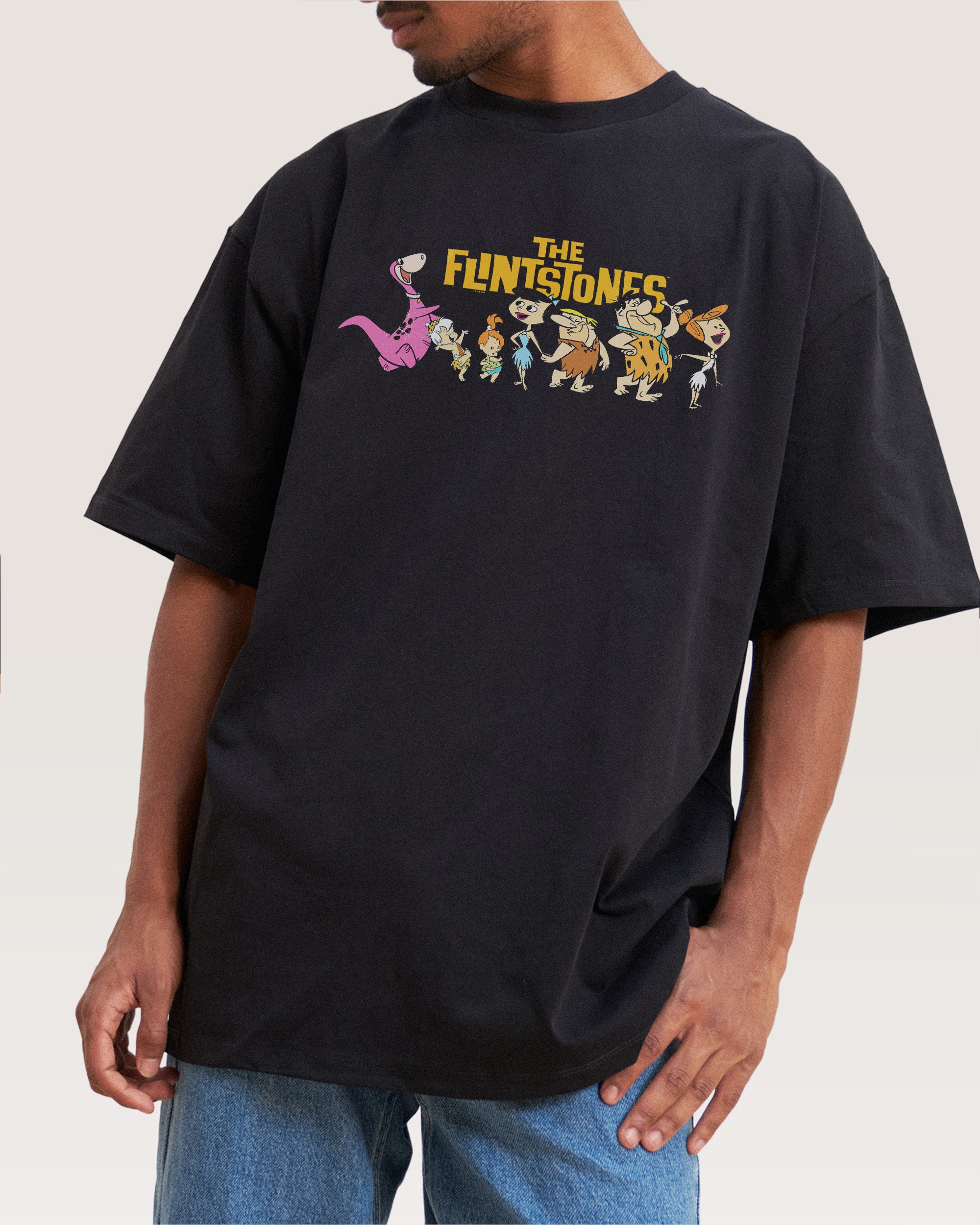 We're The Flintstones Oversized Graphic Tee - Unisex 100% Combed Cotton Heavyweight T-Shirt