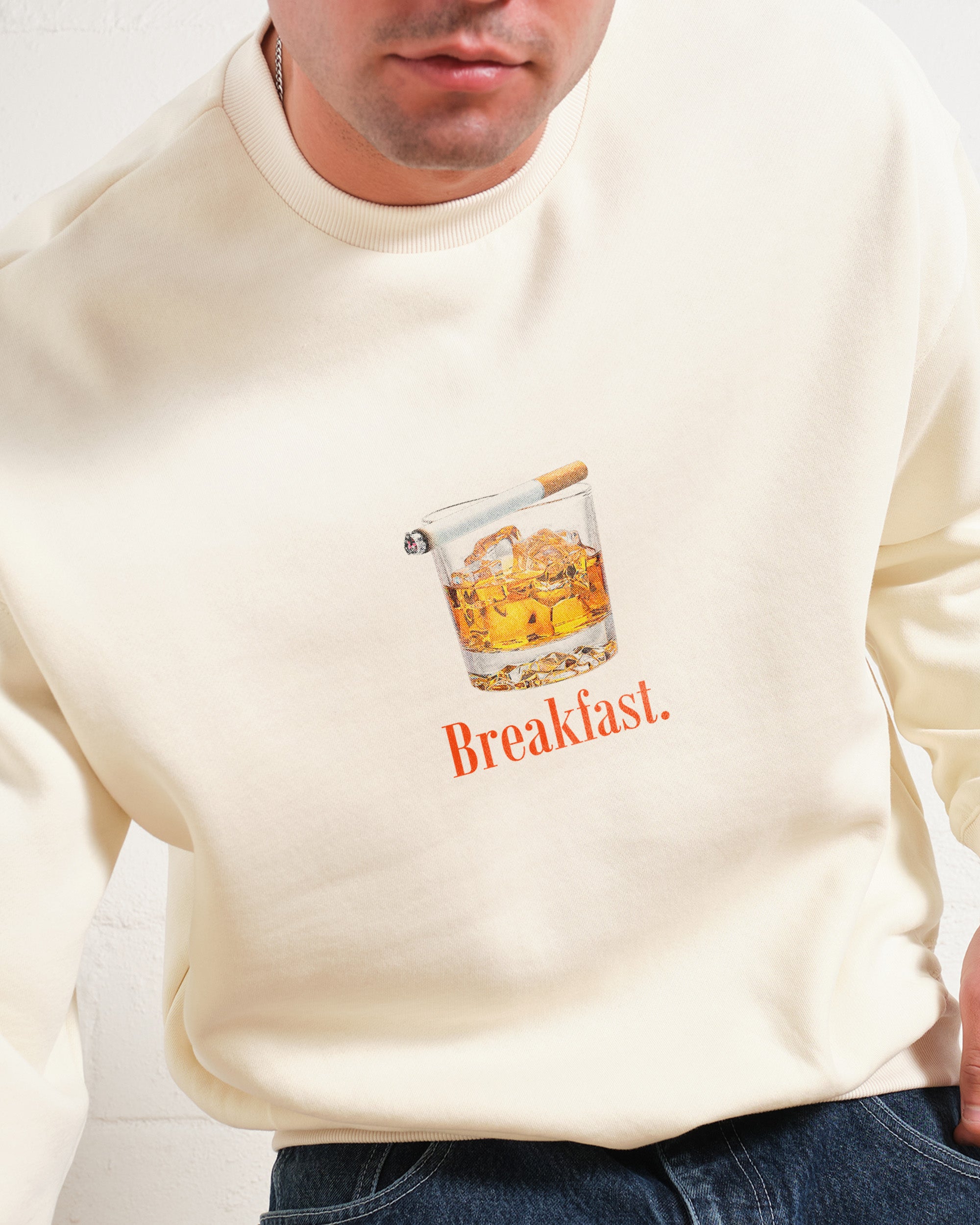 Breakfast Unisex Graphic Sweatshirt 80% Cotton 340gsm Thick Fabric