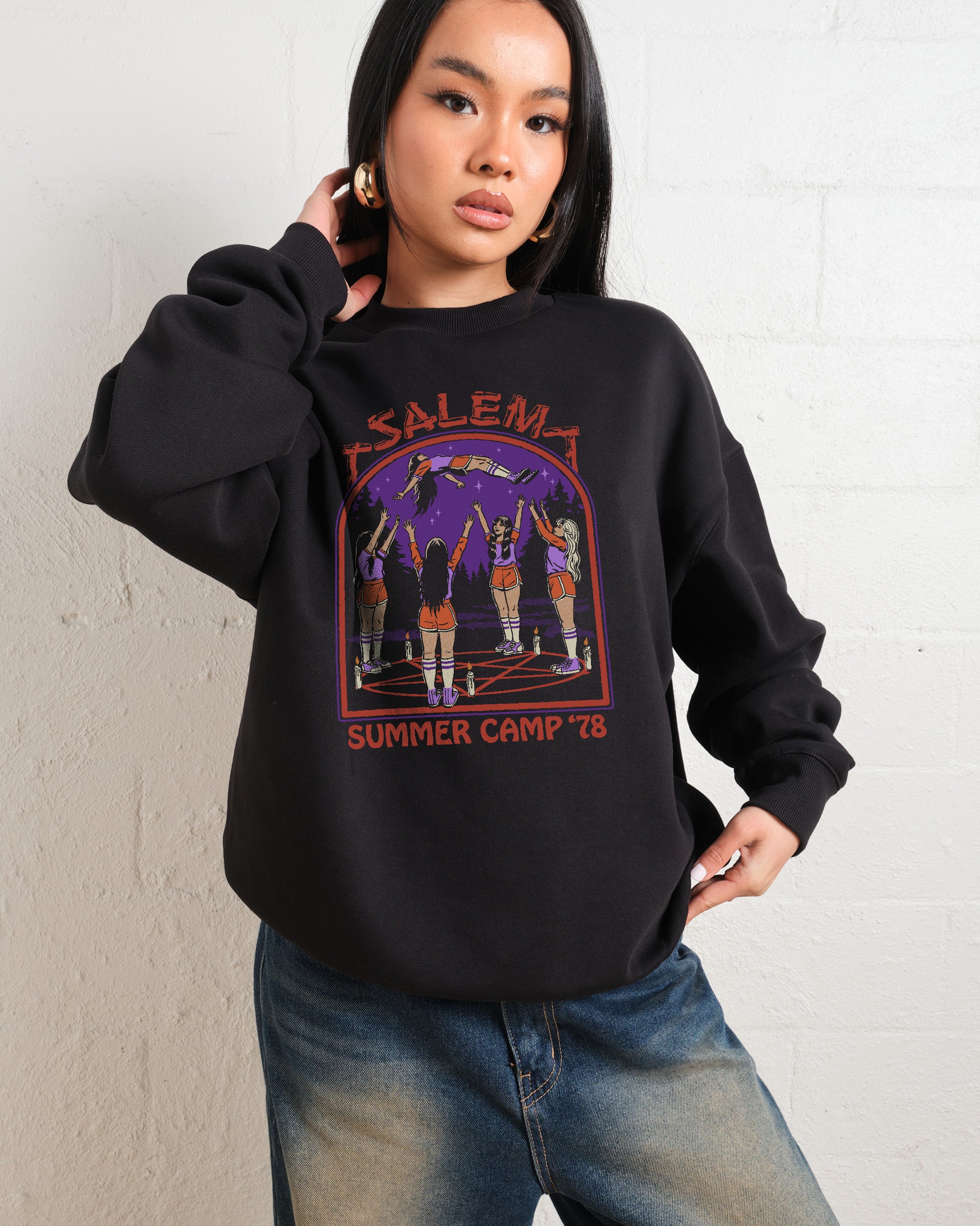Salem Summer Camp Sweatshirt by Steven Rhodes Unisex Cotton Poly Blend