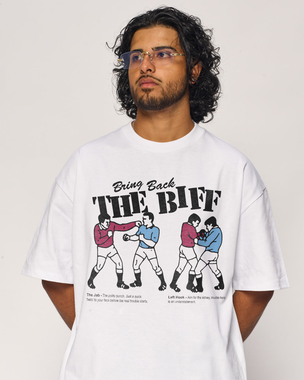 Biff Oversized Graphic Tee by Threadheads - 90s Boxy Fit Unisex 100% Combed Cotton