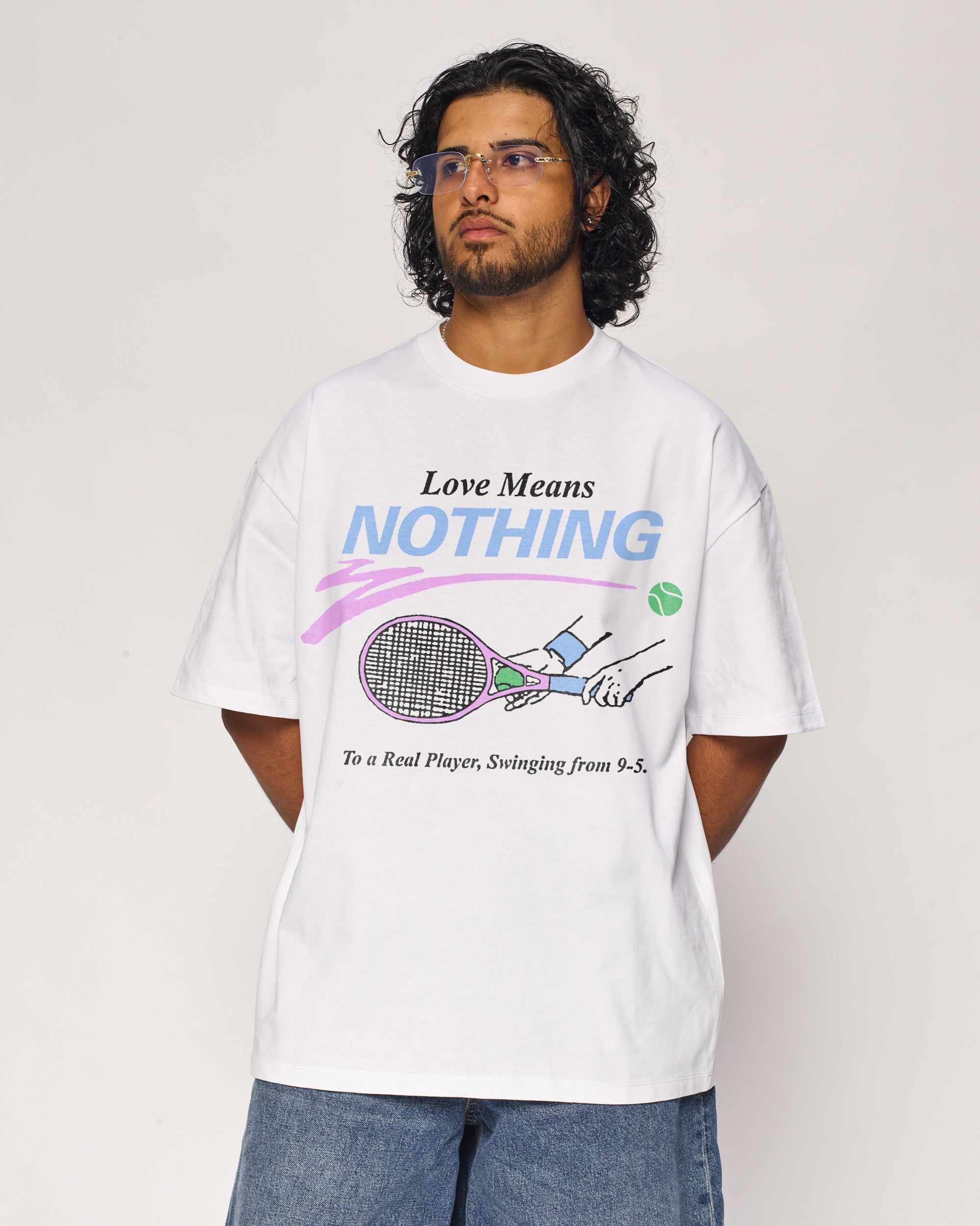 Keep Swinging Oversized Graphic Tee - 90s Boxy Fit Heavyweight Combed Cotton Unisex